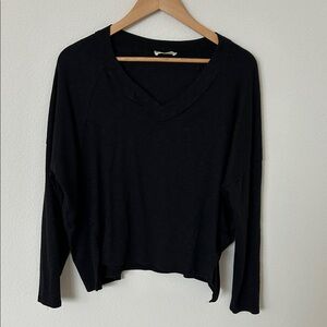 Charlotte Avery Bat Wing Long Sleeve V Neck Tee